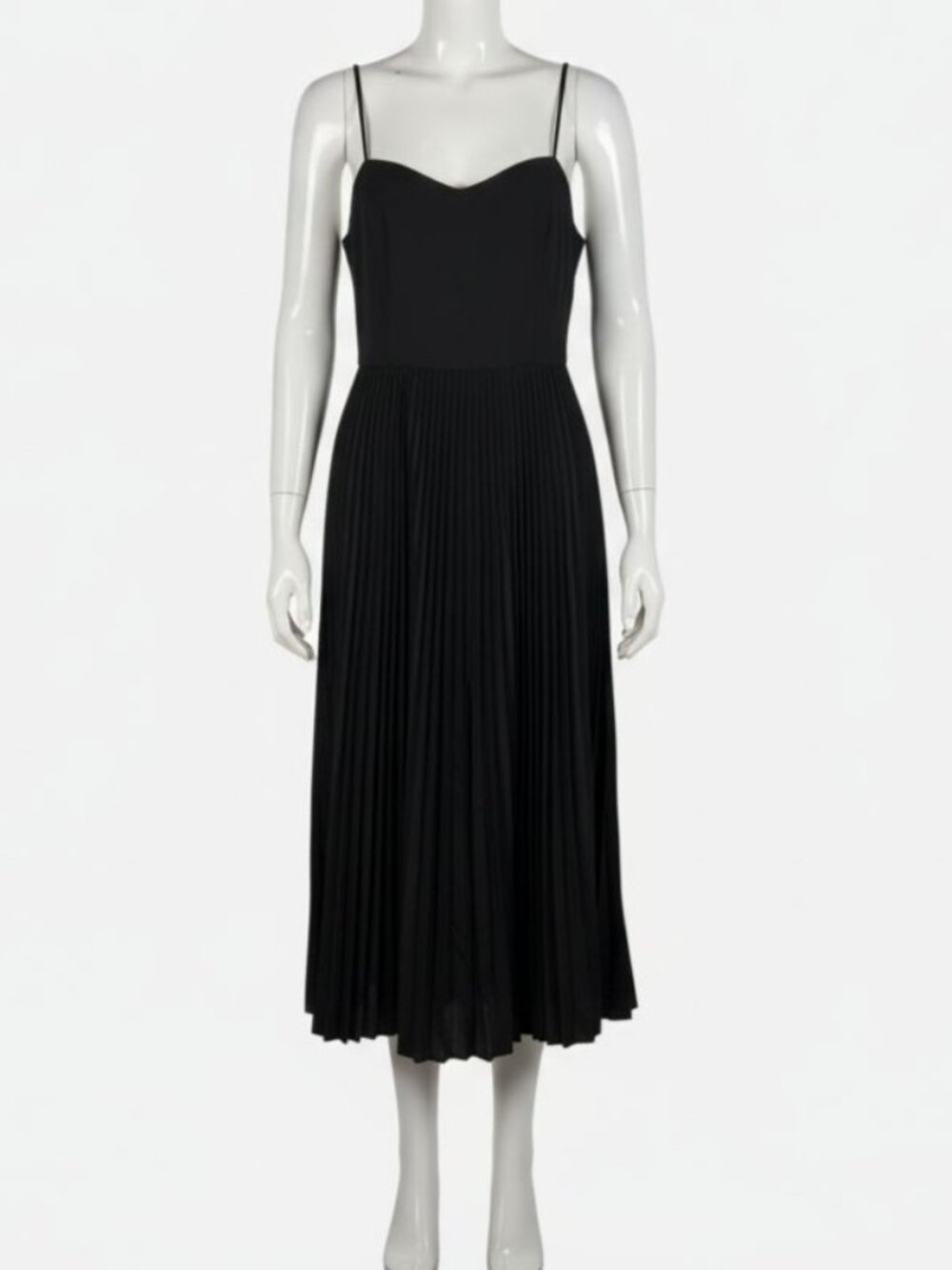 Theory Women's Black Pleated Sleeveless Dress Size 4